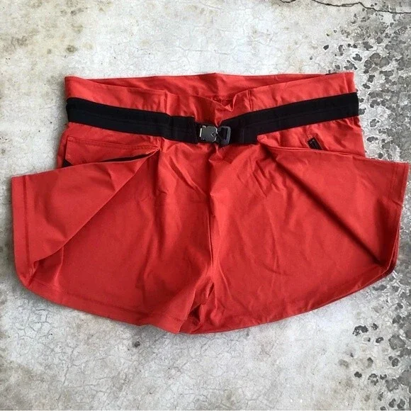 NWT Nike Tennis Shorts Naomi Osaka Utility Belted Orange Nylon Spandex Mesh L - Picture 15 of 16